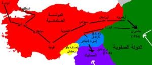 خريطة الصراع الصفوي العثماني